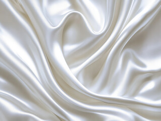 Obraz premium Luxurious smooth white fabric with elegant draping and soft texture. Perfect for various design projects