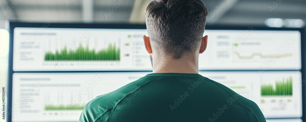 Poster advanced ai sports training lab for coaches - intuitive dashboards displaying athlete metrics for en