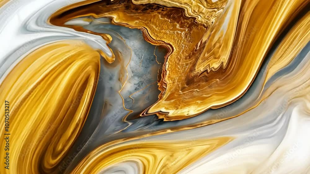Poster abstract gold and gray swirls create a beautiful, dynamic pattern