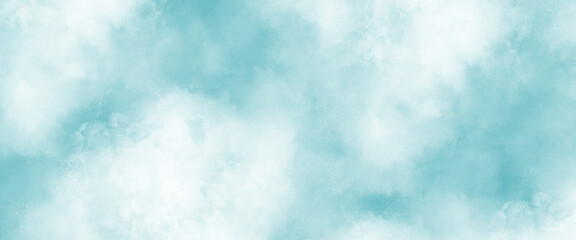 Messy ocean background. Clouds in the sky. Blue sky and clouds. light colorful landing page flat background vector design. smoke fog or cloud in center with light border grunge design.