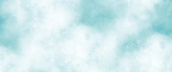 Messy ocean background. Clouds in the sky. Blue sky and clouds. light colorful landing page flat background vector design. smoke fog or cloud in center with light border grunge design.