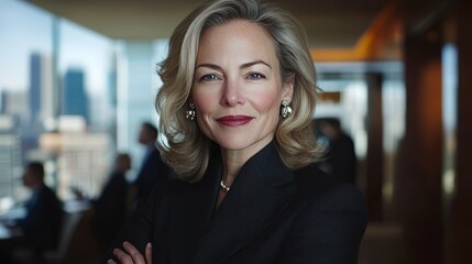 Fototapeta premium Confident Business Woman in Professional Attire