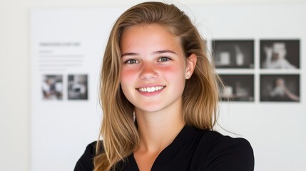 Fototapeta premium Confident Young Professional Woman with a Bright Smile