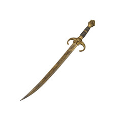 Obraz premium Napoleon’s Sword, 100% white background, 3d model, no outli…
