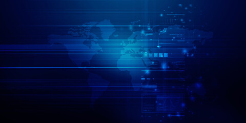 2d illustration world map abstract background
