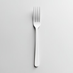 a white fork, simple 2d illustration