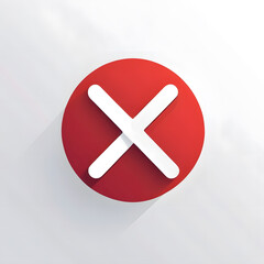 Obraz premium red x cancel mark button