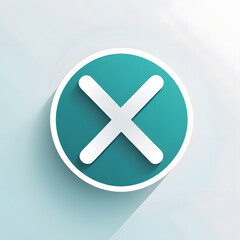 Fototapeta premium cross x mark icon