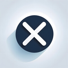 Obraz premium cancel x button teal