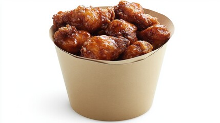 Obraz premium Crispy Chicken Wings in a Takeout Container