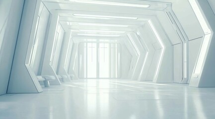 Fototapeta premium empty room with windows