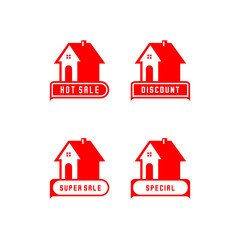 LABEL PRICE HOUSE VECTOR