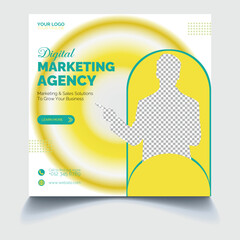 Modern Social Media Banner Design for Digital Media Agencies