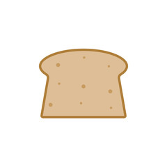 slices of bread flat design vector illustration.