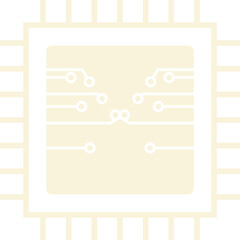Electronic Microchip Circuits Icon