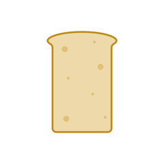 slices of bread flat design vector illustration.