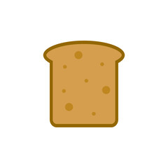 slices of bread flat design vector illustration.