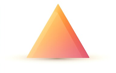 Obraz premium A vibrant gradient triangle design featuring shades of orange on a white isolated background, perfect for modern graphics and art.