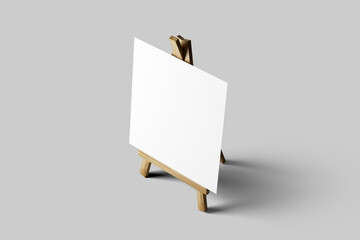 Paper on Wood Easel Stand Mockup