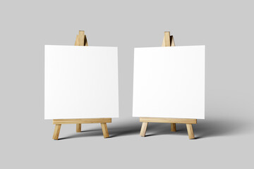 Paper on Wood Easel Stand Mockup