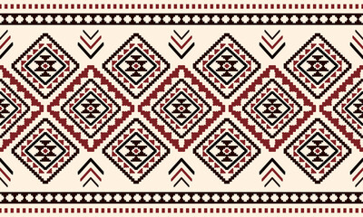 Southwest Aztec geometric Native American Mexican Navajo tribal ethnic seamless pattern fabric colorful design vector for textile printing