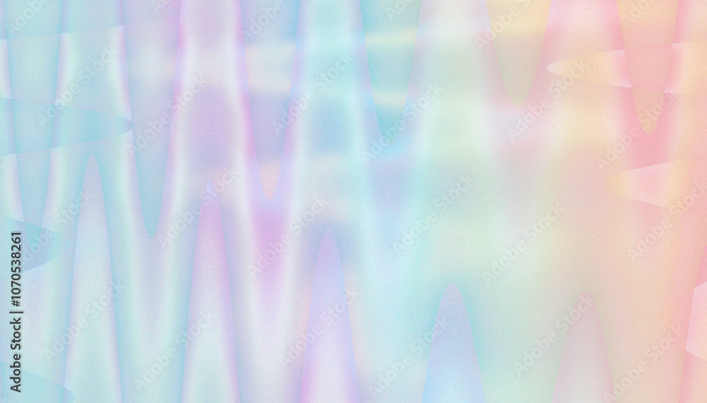Poster an abstract pastel gradient background featuring soft, wavy iridescent patterns, ideal for modern an