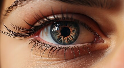 Naklejka premium close up of beautiful woman eye