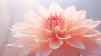 Fototapeta premium Soft focus of a peach-colored flower's petals, capturing the gentle texture and subtle color nuances of its natural beauty.
