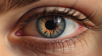 Naklejka premium close up of beautiful woman eye