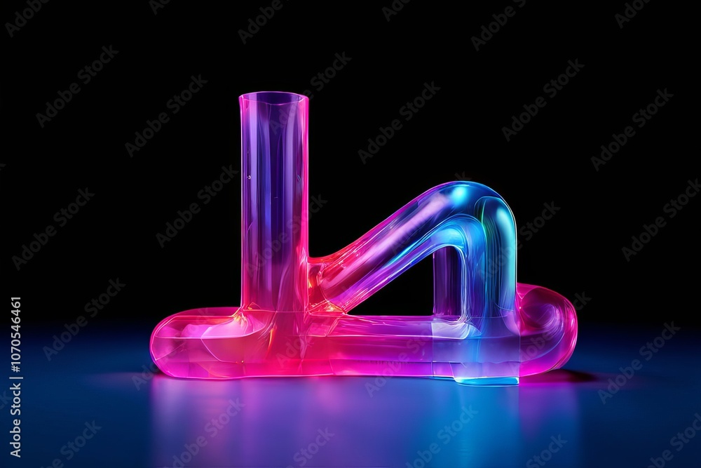 Poster intersecting pipe like structures with holographic gradients tha