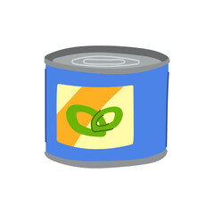 food tin can cartoon. storage recycling, soup lid, label kitchen food tin can sign. isolated symbol vector illustration