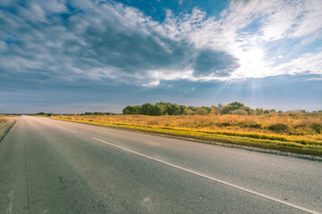 A road with a clear sky above it