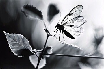 leaf and insect photogram a photogram of leaves and insects capt