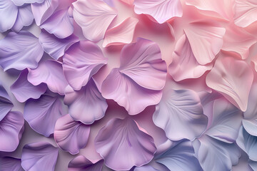 3d wallpaper abstract business background, 3D abstract petals with soft transitions from lavender to rose, arranged in a harmonious, soothing layout.