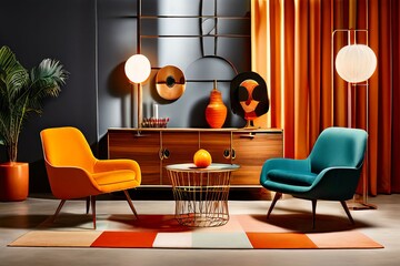 mid century modern iconic furniture designs geometric patterns a