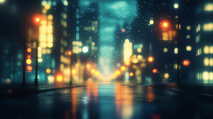 Obraz premium a cityscape at night