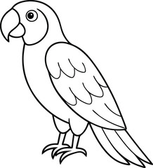 Bird line art vector illustration  © Preote