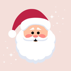 Santa claus with stars in the form of a vector program.