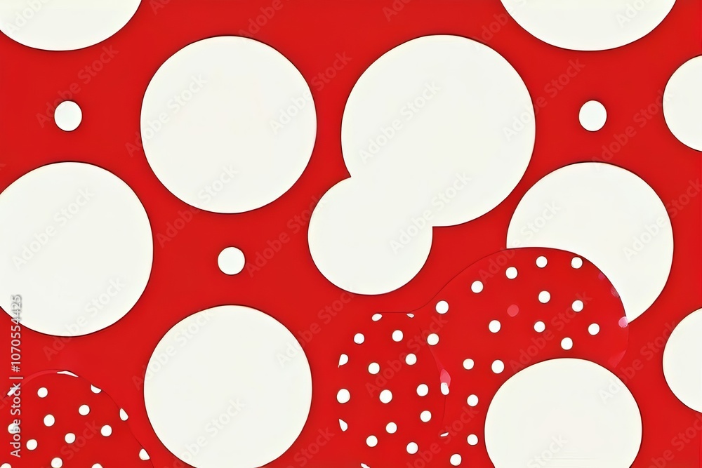 Poster polka dot etc an etc in a polka dot abstract design with a playf