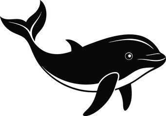 whale silhouette vector illustration