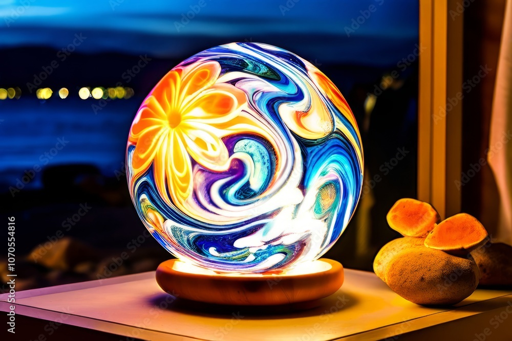 Poster psychedelic swirl a psychedelic swirl pattern with colors shapes
