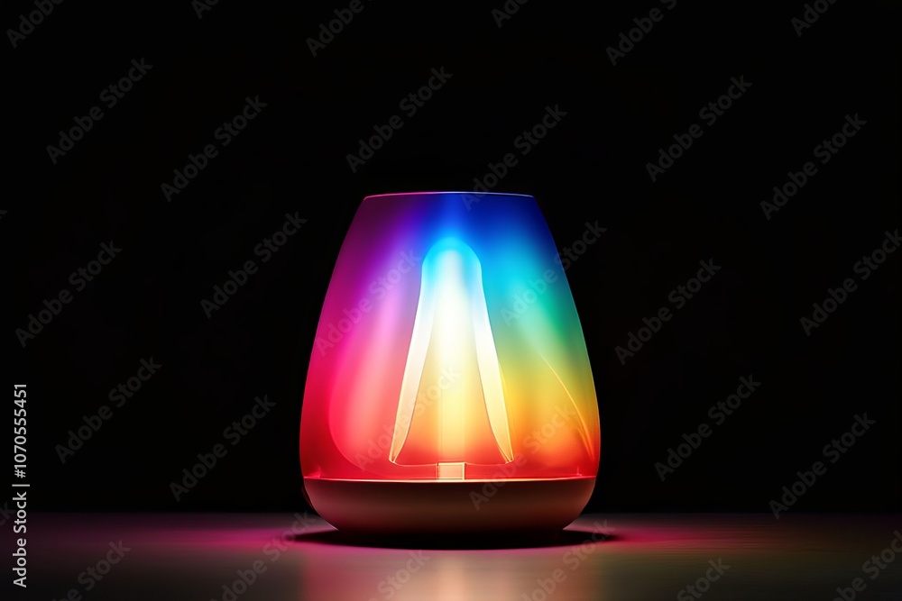 Poster rainbow gradient a lamp with a rainbow gradient effect creating