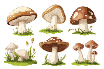 moshrooms clipart boho cottagecore goblincore