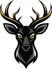 deer head silhouette Vector Illustration