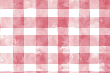 A checkered patterned background with a splash of red