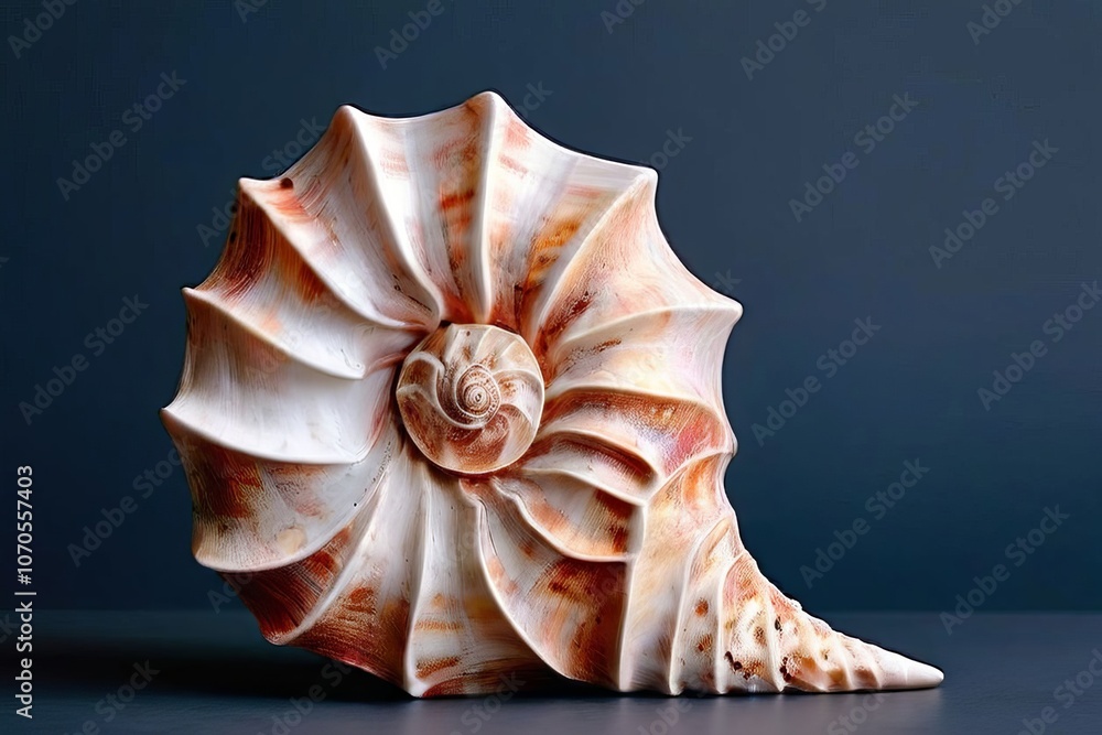 Poster seashell shape numbers the shape of a seashell forms the shape o
