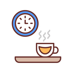 Coffee Break Filled Icons , Vector illustration
