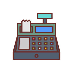 Cash Register Filled Icons , Vector illustration