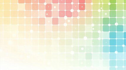 Colorful background with squares of different colors. The squares are arranged in a way that creates a sense of movement and energy. Scene is vibrant and lively