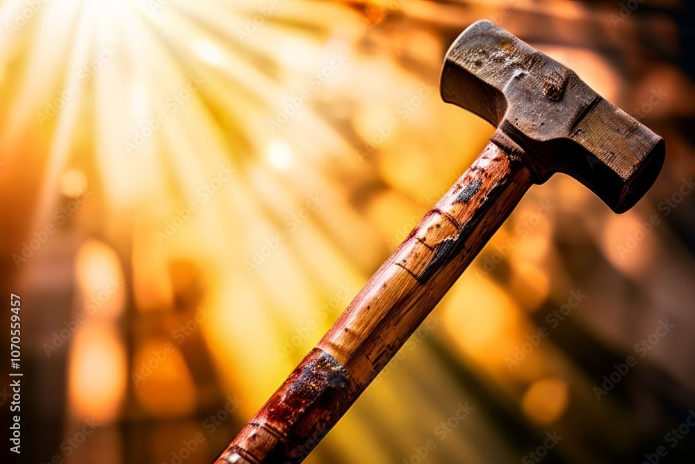 Poster soft axe an axe with soft blended edges creating a lomography ef
